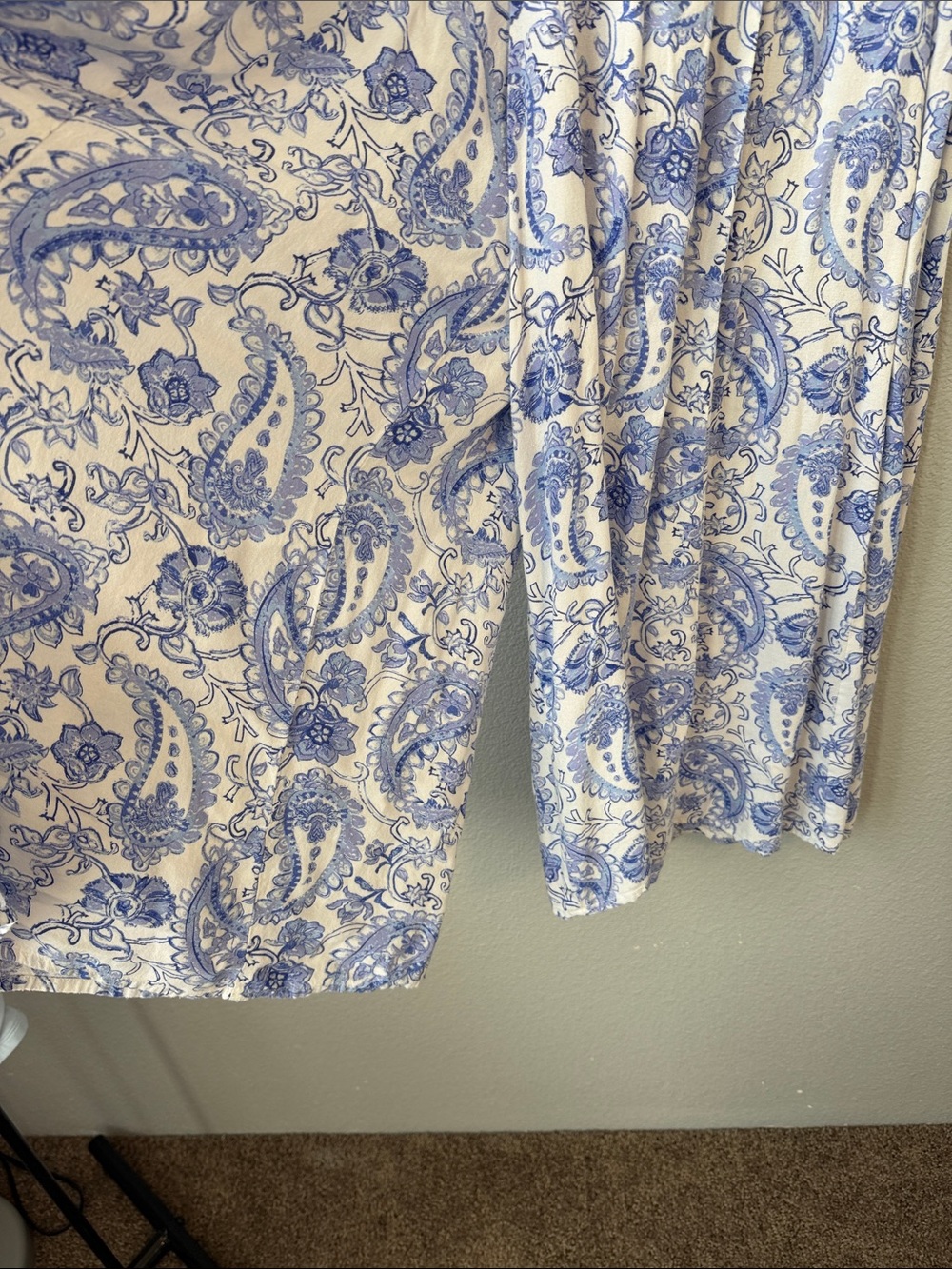 True Destinations- Bundle Light Blue Tank with Blue Paisley Wide Leg Pants - Picture 6 of 10